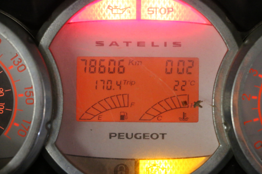 photo de COMPTEUR  PEUGEOT SATELIS 250 (2006 - 2012) - Vue d’ensemble