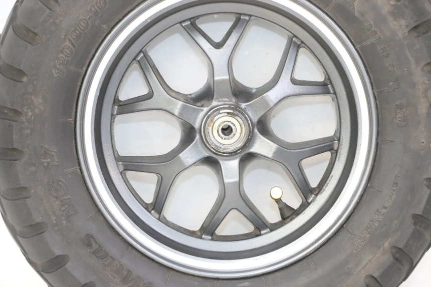 photo de JANTE AVANT ET PNEU MBK BOOSTER SPIRIT NAKED 50 (2004 - 2017) - Marquages et références