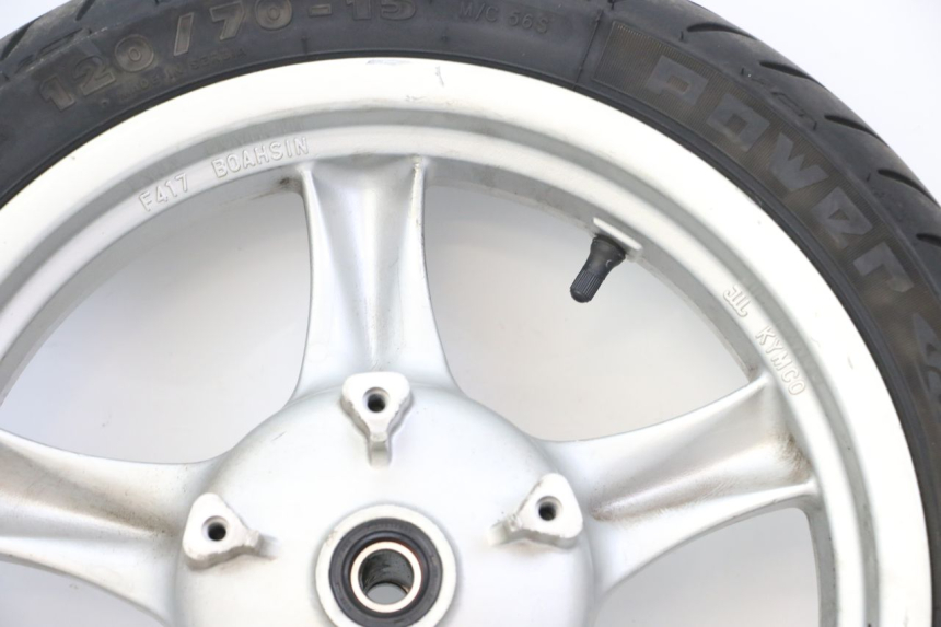 photo de JANTE AVANT ET PNEU KYMCO XCITING 500 (2007 - 2010) - Zoom état d’usage