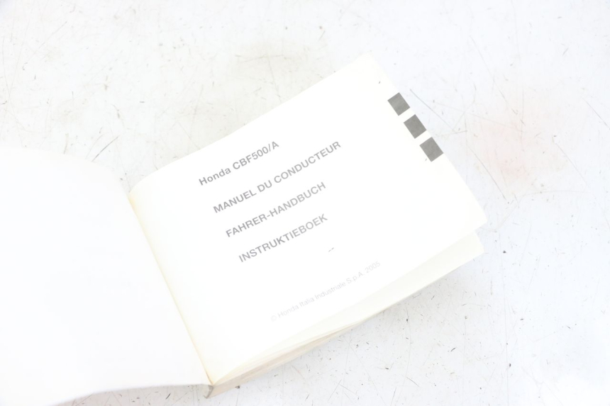 photo de MANUEL UTILISATEUR HONDA CBF 500 (2004 - 2007) - Détail de la pièce