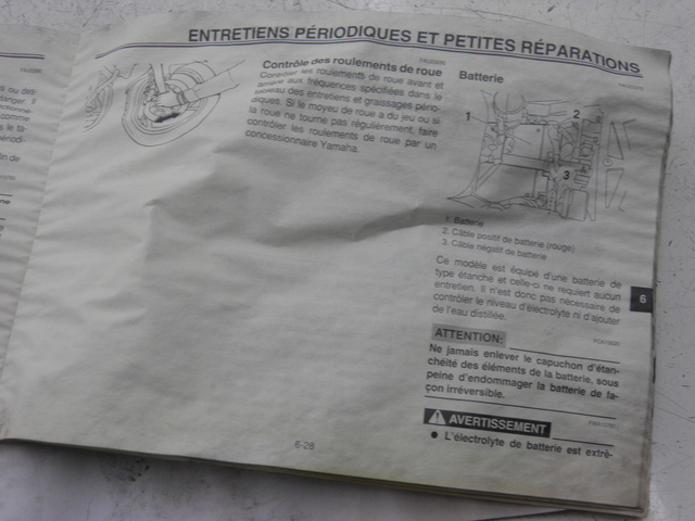 photo de MANUEL UTILISATEUR YAMAHA TDM 900 (2004 - 2006) - Détail de la pièce