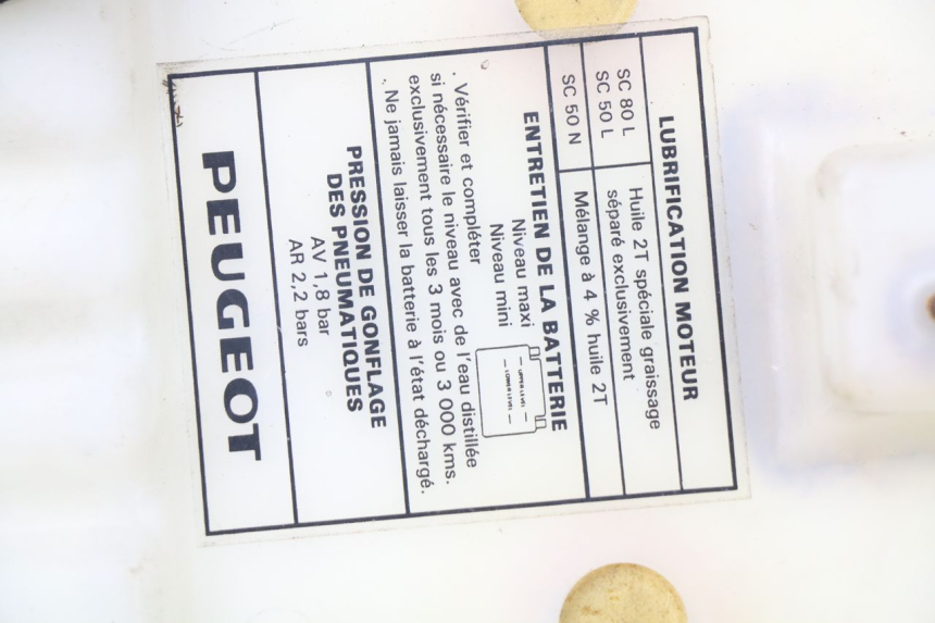 photo de SELLE PEUGEOT SX 80 (1986 - 1995) - Marquages et références